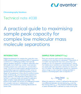 A Practical Guide to Maximizing Sample Peak Capacity for Complex Low Molecular Mass Molecule Separations